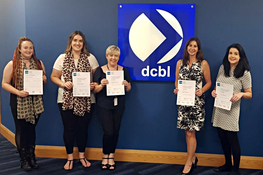 DCBL debt recovery staff with their Level 2 Taking Control of Goods certificates